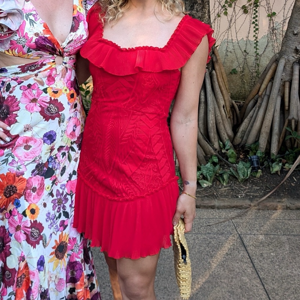 Hello Molly “something to be said” dress in red size small worn once